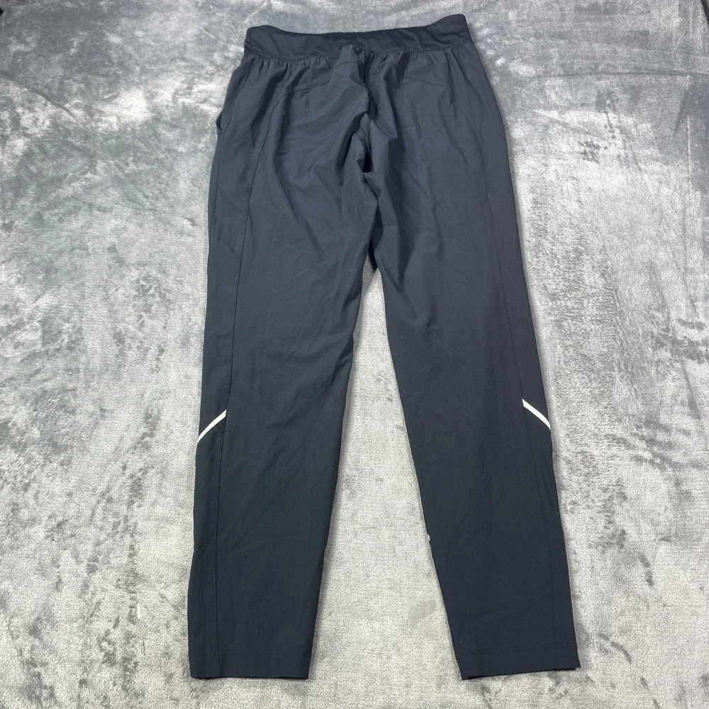 Under Armour UA Storm Pants Black Youth Medium Fitted Heatgear Track Ankle Zip